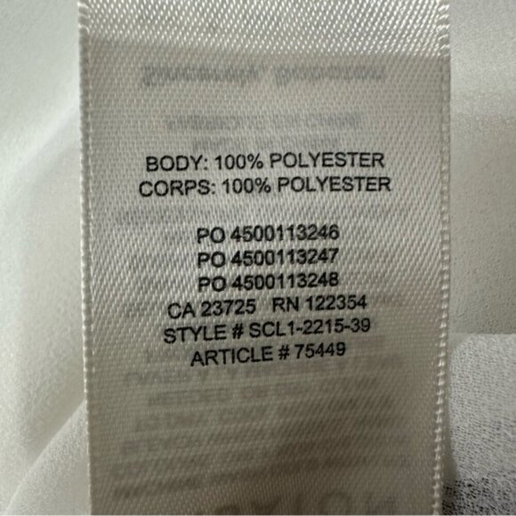 Aritzia Babaton Tinsley Sheer Ruffle Front Blouse Sz Large - Picture 9 of 14